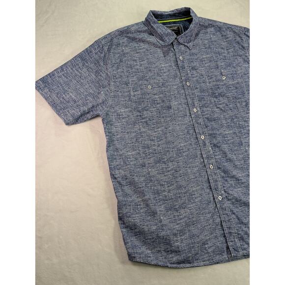 Company Eighty One RN 64866 Size 3XL Blue Short Sleeve Button Up w/Pearl Button - Picture 2 of 13